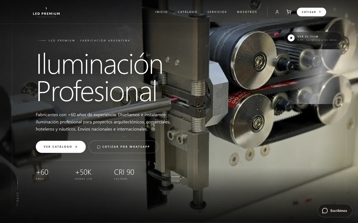 Sitio de LED Premium que construimos